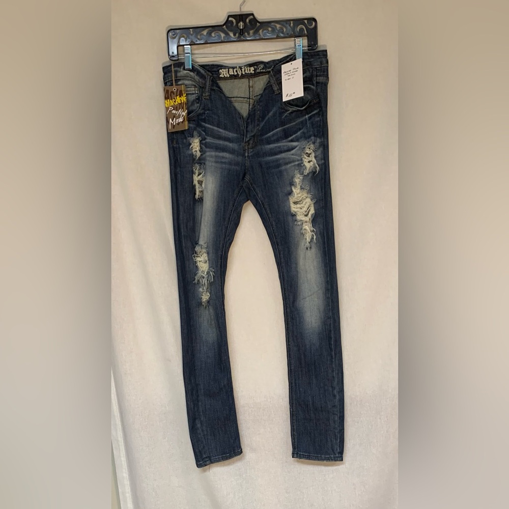 Machine Pour Neuf Mode Distressed Womens Jeans
